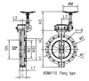 Marine Duble Eccentric Flange Type Butterfly Valve HDMV110-1 