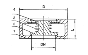 Marine WAFER TYPE VERTICAL LIFT CHECK VALVE HDJV26-00