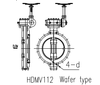 Marine Duble Eccentric Wafer Type Butterfly Valve HDMV112-1 