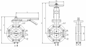 Marine Concentric Flange Type Manual and Spiral Manual Operated Butterfly Valve HD 5314