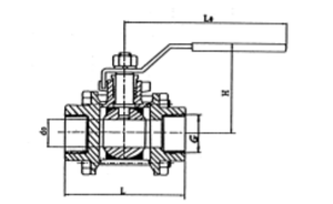 Marine PN3.0MPa 3PC FULL PORT STAINLESS STEEL BALL BALVE FEMALE THREAD HDMV84-00